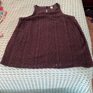 Old Navy blue tank lace front M